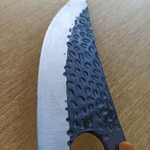 Kitchen Knife with Asian Design New, wooden handle