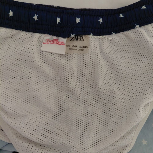 Zara boys' swim shorts like new, size 128 cm, blue and red