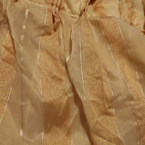 Striped yellow curtains used, set of 2 pieces