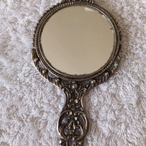 Hand mirror like new, vintage 13×7 cm