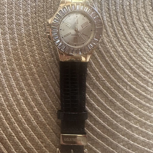 Dyrberg/Kern women's watch DK new, gold dial, black strap
