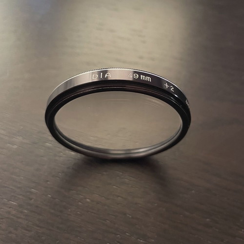 Dia +2 49mm Japan Vintage Close Up Lens Filter like new