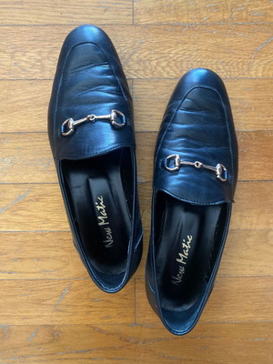 New Matic leather loafers black like new, size 37