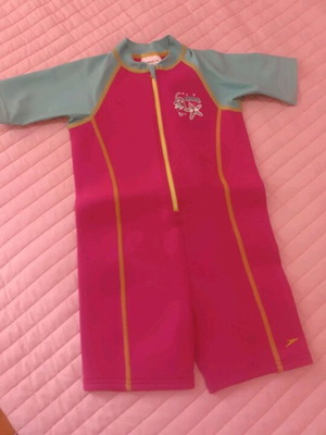 Speedo girls' one-piece swimsuit new, size 6 years, pink and turquoise