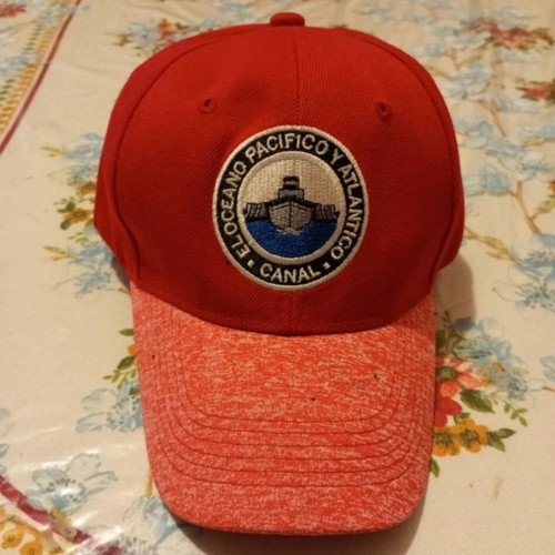 Panama Canal Hat like new, red, one size