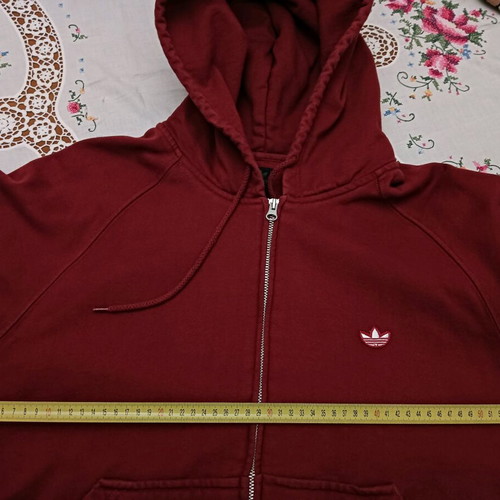 Adidas thick jacket xl like new, burgundy