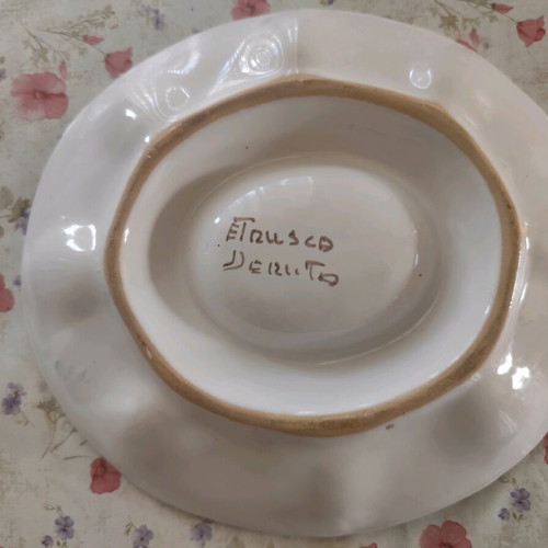 Easter porcelain egg holder plate like new, hand-painted