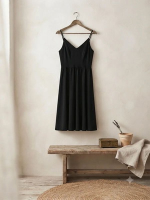 Midi black dress Funky Buddha size S like new