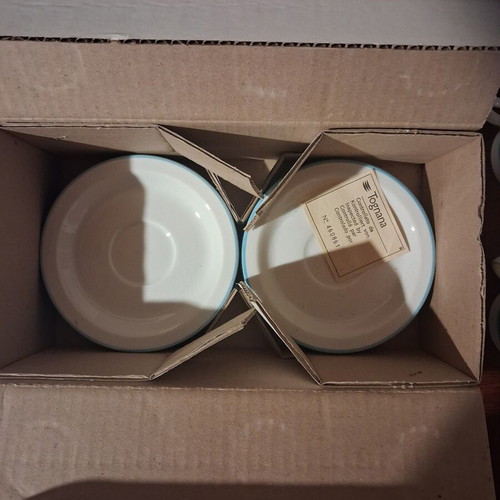 Vintage Daisy Italy tea cup set of 6, new ironstone