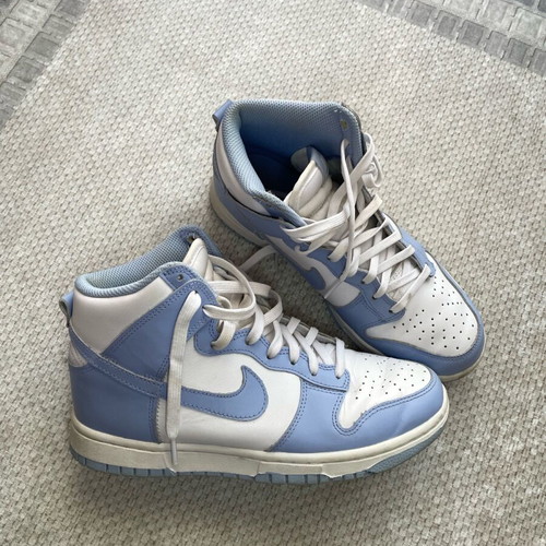 Nike Dunk High used blue athletic shoes size 38.5