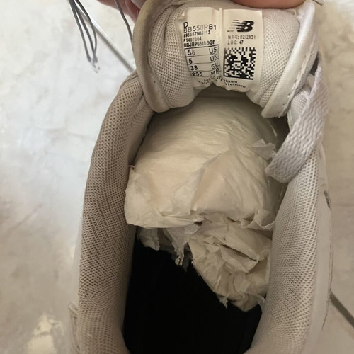New Balance 550 sneakers used, size 38, white and grey
