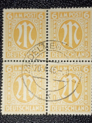 Germany 1946 Allied Occupation Stamp Block new
