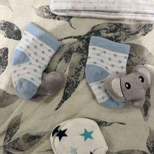 Newborn hat mittens and socks set 100% cotton