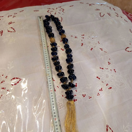 Vintage Large Decorative Worry Beads 44cm with Glass Beads and Gold Tassel used
