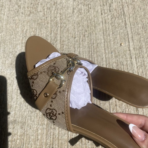 Guess women's summer heels new, beige and brown, size 40