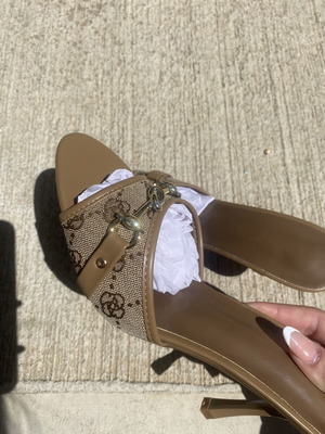 Guess women's summer heels new, beige and brown, size 40
