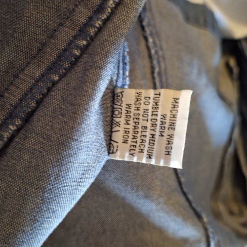 Mary Lides Denim Jacket with Zipper and Rhinestones like new, size S