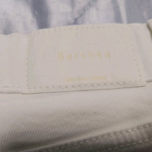 Bershka White Denim Shorts size 38 like new