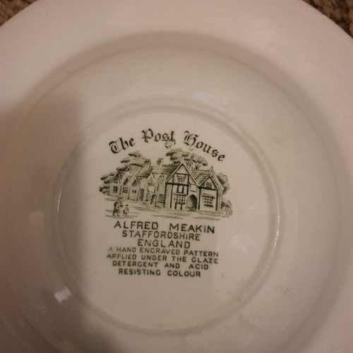 Alfred Meakin plates used, set of 5, 22 cm diameter