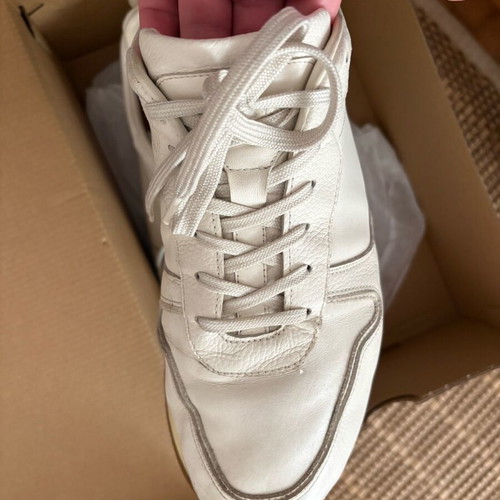 Massimo Dutti leather sneakers used, size 43, white