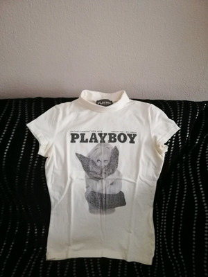 Play Boy t-shirt used with small rhinestones, size L