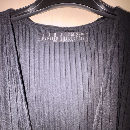 Zara evening collection black pleated dress like new, size M