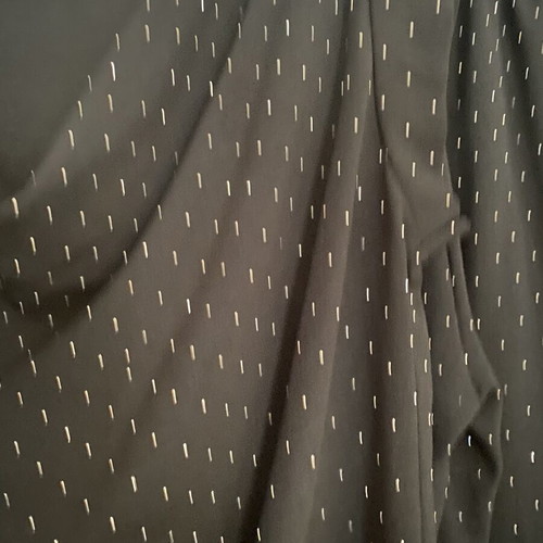 Draped pants and blouse set with rhinestones, like new, black, medium to XL
