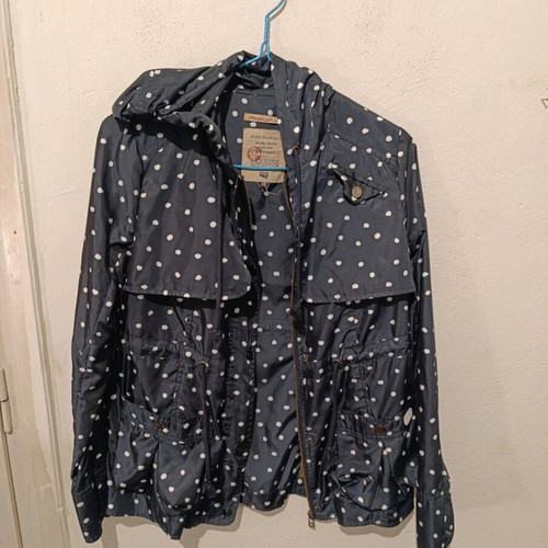 Staff Jeans waterproof navy blue polka dot jacket XS like new