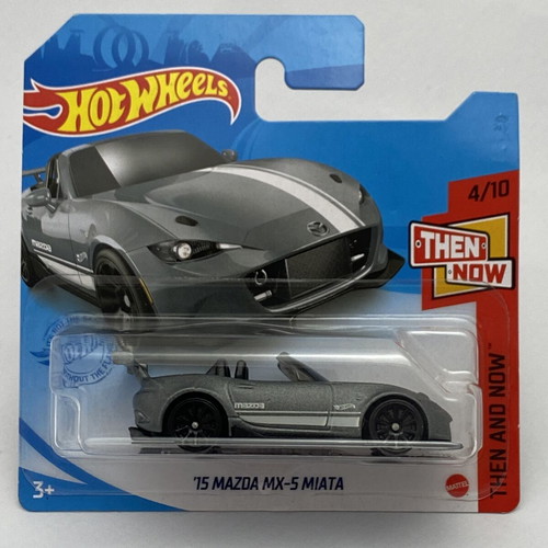 2015 Mazda MX-5 Miata Hot Wheels Then & Now toy car, grey