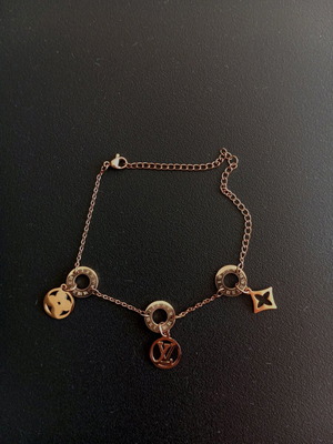 Women's bracelet used, authentic, pink and gold stainless steel
