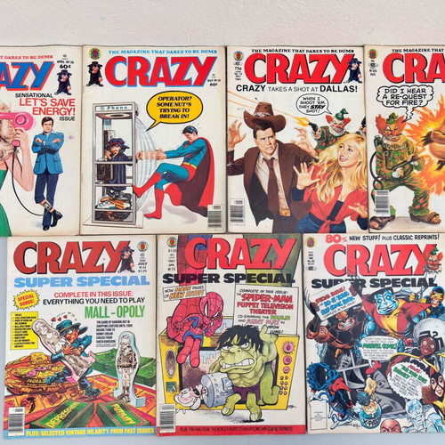 Crazy Magazine US collection used, 7 pieces