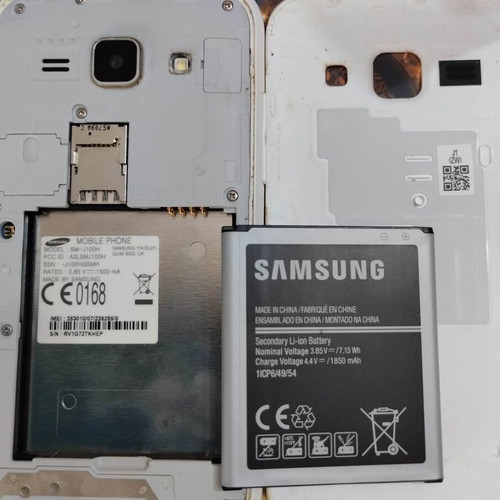 Samsung Galaxy J1 2016 used, white, 1GB RAM, 5MP camera