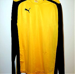 Αυθεντική PUMA ανδρική αθλητική μπλούζα κίτρινη μαύρη, μέγεθος M.