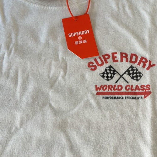 Superdry Vintage Industrial Auto Tee T-shirt, white, size L