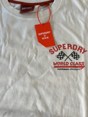 Superdry Vintage Industrial Auto Tee T-shirt, white, size L