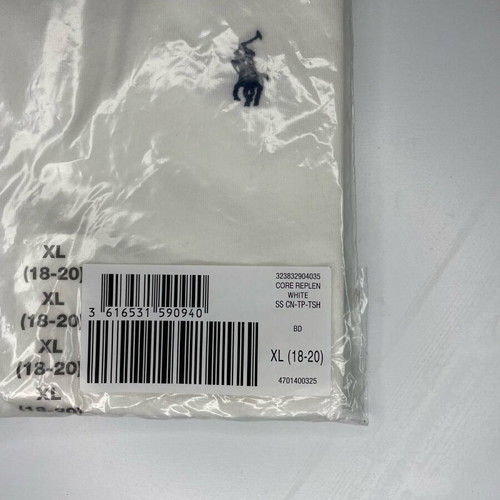 Polo Ralph Lauren white T-shirt XL 100% cotton new