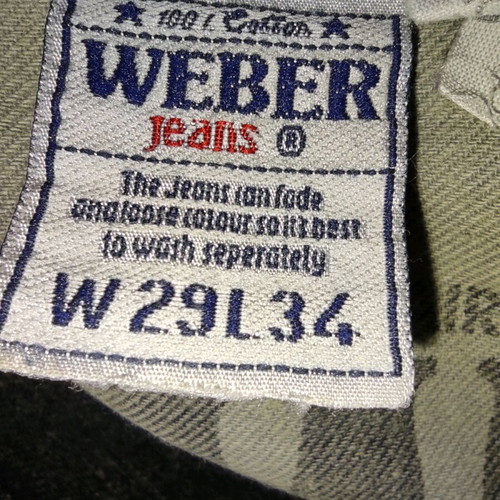 Vintage Weber Jeans Model 709 refurbished, black and gray