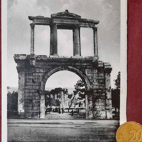 Hadrian's Gate Vintage Postcard like new, Athens 1930
