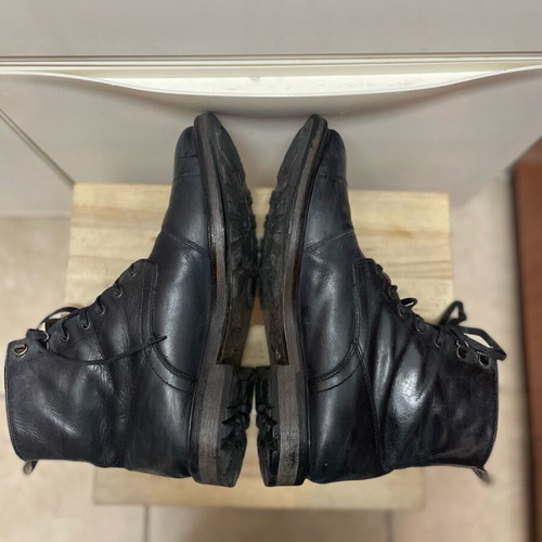 Men's leather boots size 44 used, black