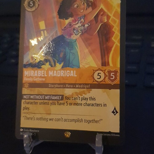 Mirabel Madrigal Family Gatherer Legendary Card Disney Lorcana like new