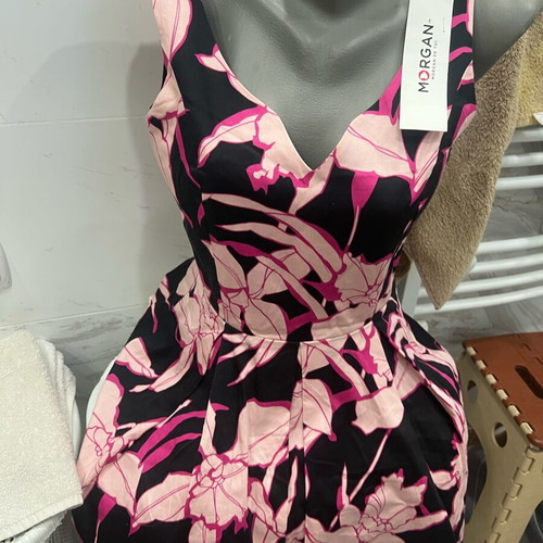 Morgan cocktail dress new, colorful print, size S-M