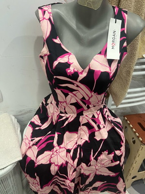 Morgan cocktail dress new, colorful print, size S-M