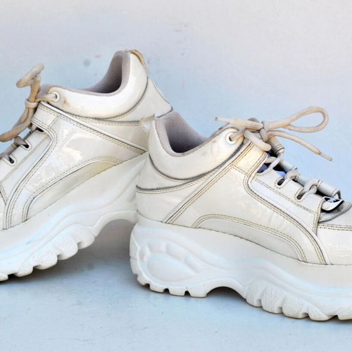 Buffalo white chunky platform sneakers size 37 Y2K