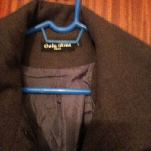Gray Medium Coat Like New With Large Collar