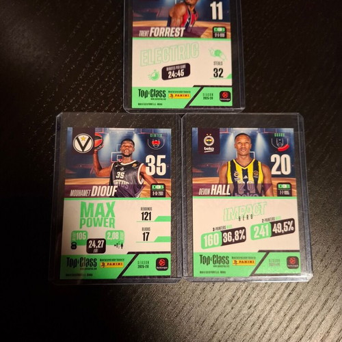 Top Class Euroleague 2025/26 κάρτες σετ 3 καινούργιες