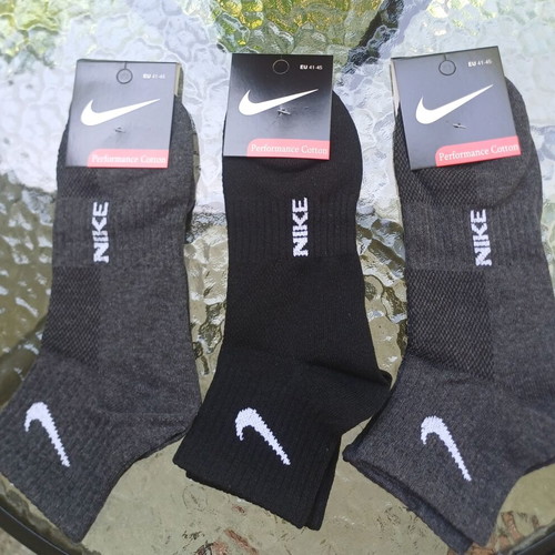 Men's socks pack of 3, new, mesh, black and dark gray, size 41-45