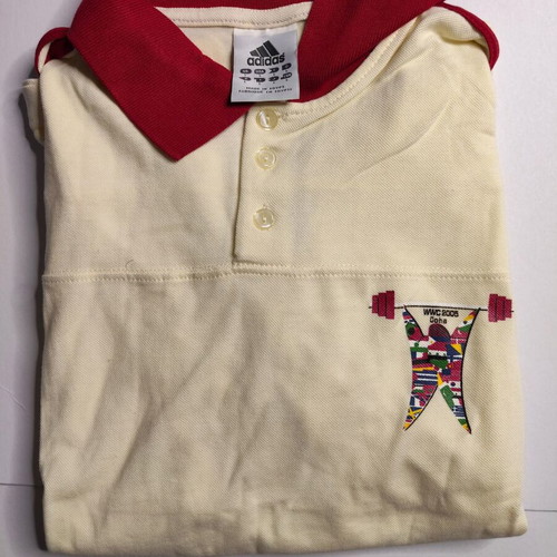 Adidas Official 2005 World Weightlifting Championships Polo Shirt Size L
