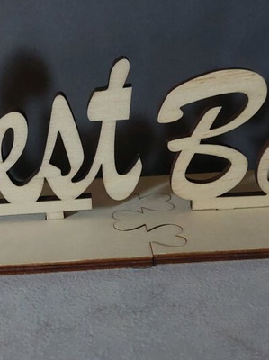 Wooden decoration for guest book new