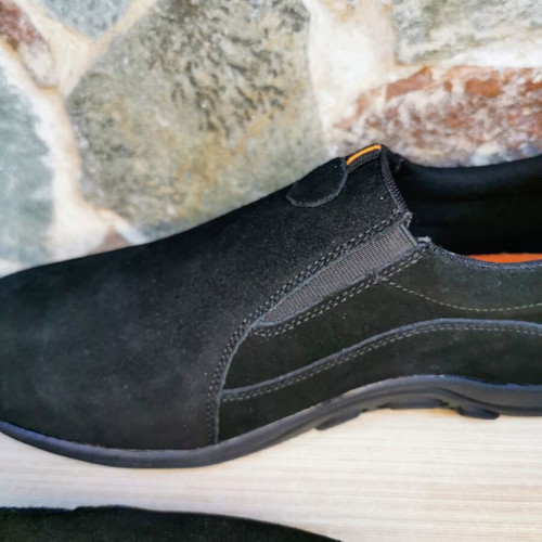 Urtesico men's leather shoes, genuine cowhide, size 45, black