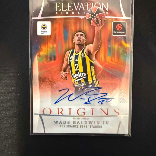 2025-26 Origins EuroLeague Elevation Signatures Wade Baldwin IV Auto